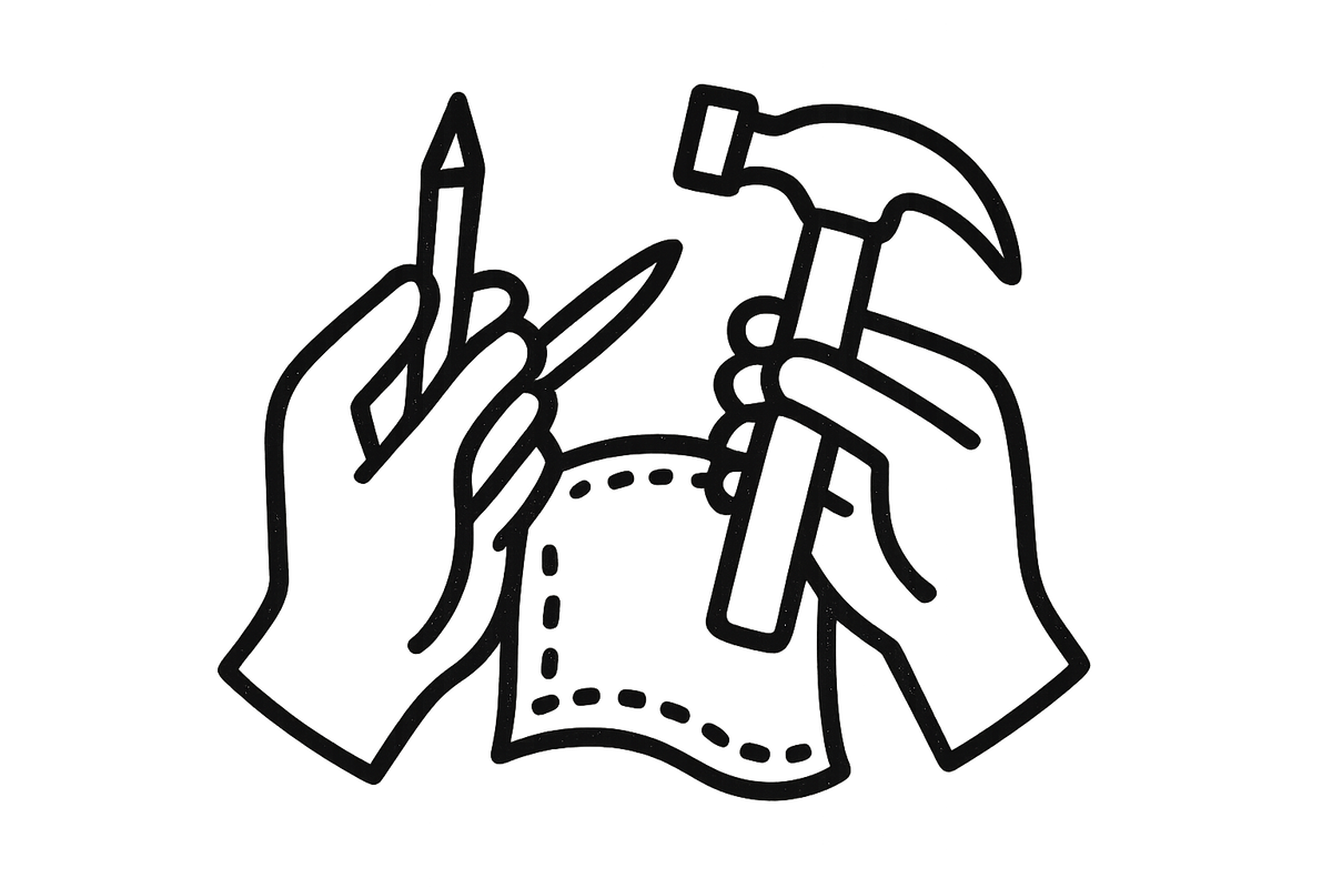 Schwarz Weißes Bildsymbol Handgemacht