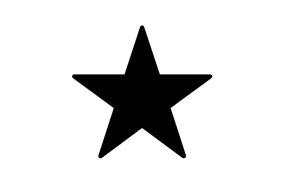 Bildsymbol Stern Schwarz/Weiss